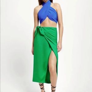 Zara Green Wrap Skirt - Large